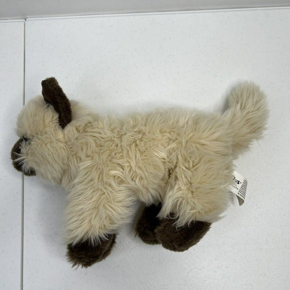 Toys R Us 2015 Realistic Siamese Cat Kitty Stuffed Animal Beige Pet Plush Toy - Picture 3 of 9